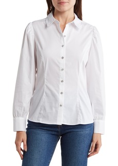 Nanette Lepore Crystal Button-Up Shirt in Brilliant White at Nordstrom Rack