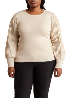 Nanette Lepore Lurex Rib Knit Sweater in Champagne at Nordstrom Rack