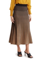 Nanette Lepore Ombré Sweater Knit Maxi Skirt in Very Black/Camel at Nordstrom Rack