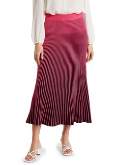 Nanette Lepore Ombré Sweater Knit Maxi Skirt in Very Black/Desire Pink at Nordstrom Rack