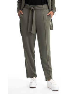 Nanette Lepore Play Pintuck Tie Waist Scuba Pants in Dusty Olive at Nordstrom Rack