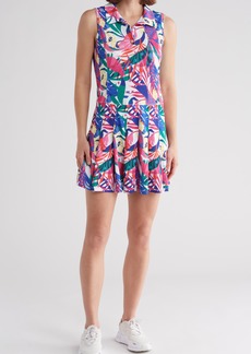 Nanette Lepore Play Pleated Active Dress in Multi Palm Print at Nordstrom Rack