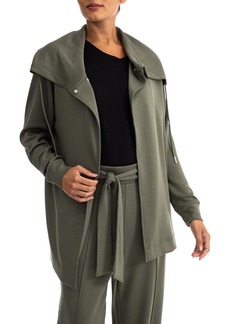 Nanette Lepore Play Shawl Collar Scuba Jacket in Dusty Olive at Nordstrom Rack