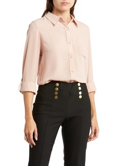 Nanette Lepore Roll Tab Button-Up Shirt in Savannah Rose at Nordstrom Rack