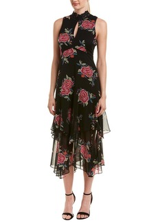 Nanette Lepore Women's la rosa Silk Chiffon Print Sleeveless Dress