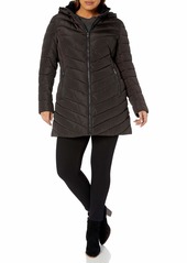Nanette Lepore Women's Plus Size Long Puffer Coat
