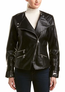 Nanette Lepore Women's Vegan Leather Biker Jacket  XL
