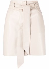 Nanushka A-line belted mini skirt