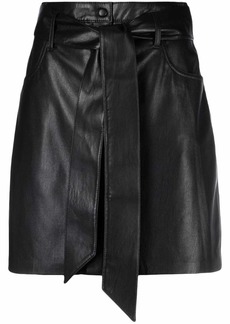 Nanushka A-line belted mini skirt