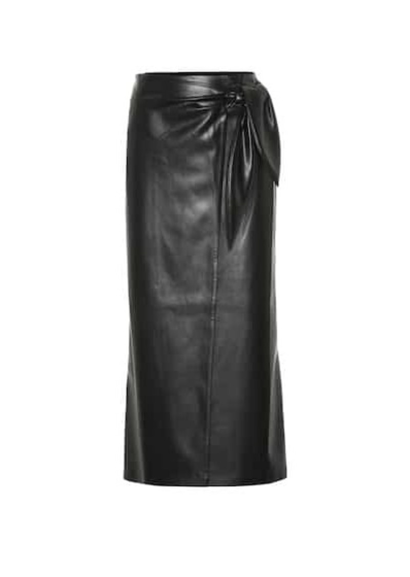 Amas faux leather wrap skirt