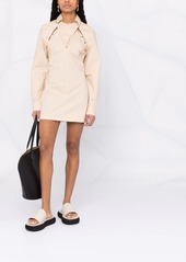 Nanushka asymmetric-fastening mini shirt dress