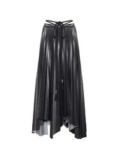 Nanushka Beeja pleated faux leather midi skirt