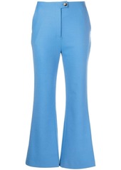 Nanushka cropped kick flare trousers