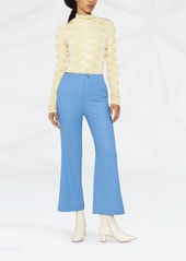 Nanushka cropped kick flare trousers