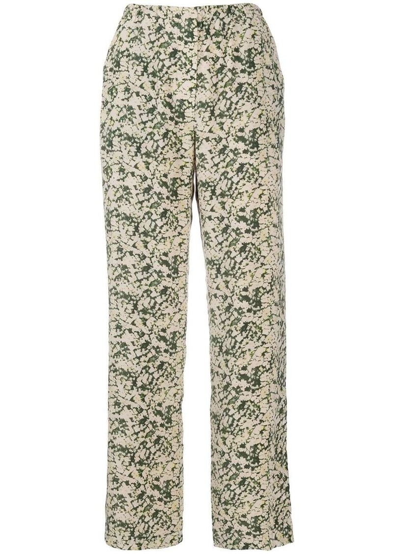 Kyra mould-print trousers