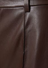 Nanushka Leena Long Sleeved Faux Leather Shirt