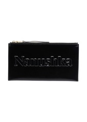 Nanushka logo embossed zipped wallet