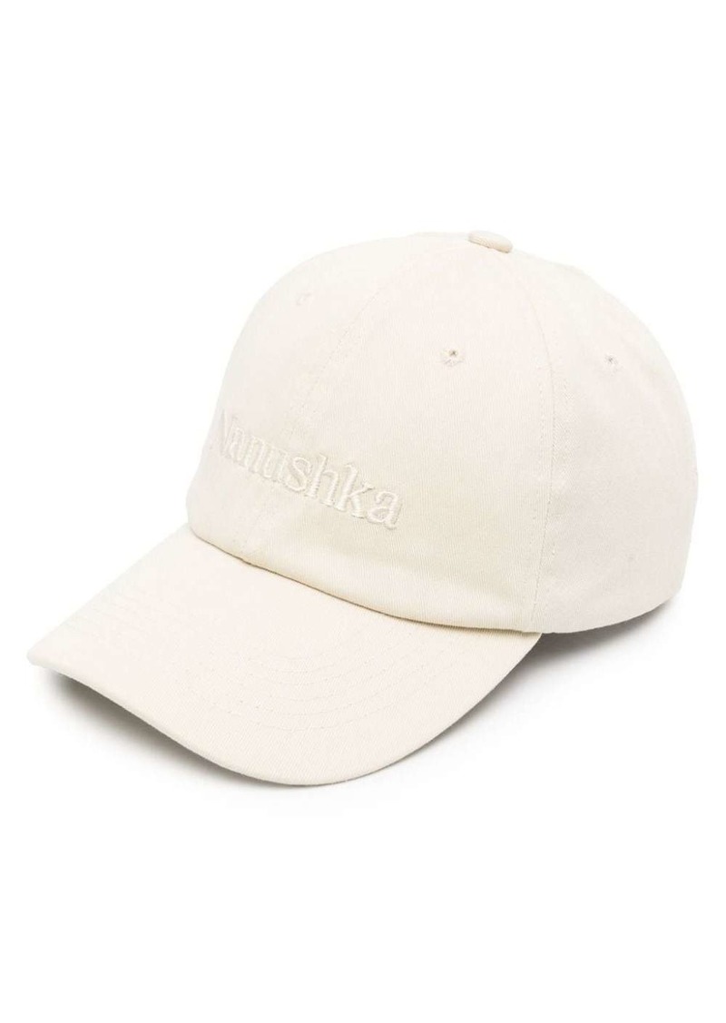 Nanushka logo-embroidered cotton cap