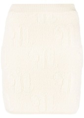 Nanushka logo-motif knitted mini skirt