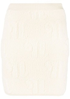 Nanushka logo-motif knitted mini skirt