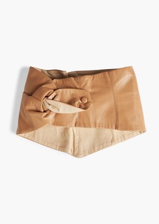 Nanushka - Antrim twisted vegan leather waist belt - Brown - S