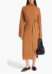 Nanushka - Canaan belted ribbed-knit turtleneck midi dress - Brown - S