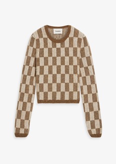 Nanushka - Checked knitted sweater - Brown - M