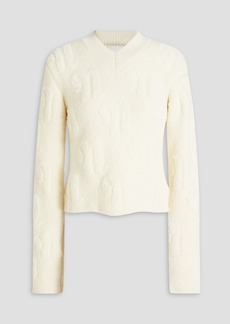 Nanushka - Dian flocked wool sweater - White - S