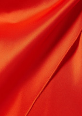Nanushka - Emila wrap-effect satin mini dress - Orange - S