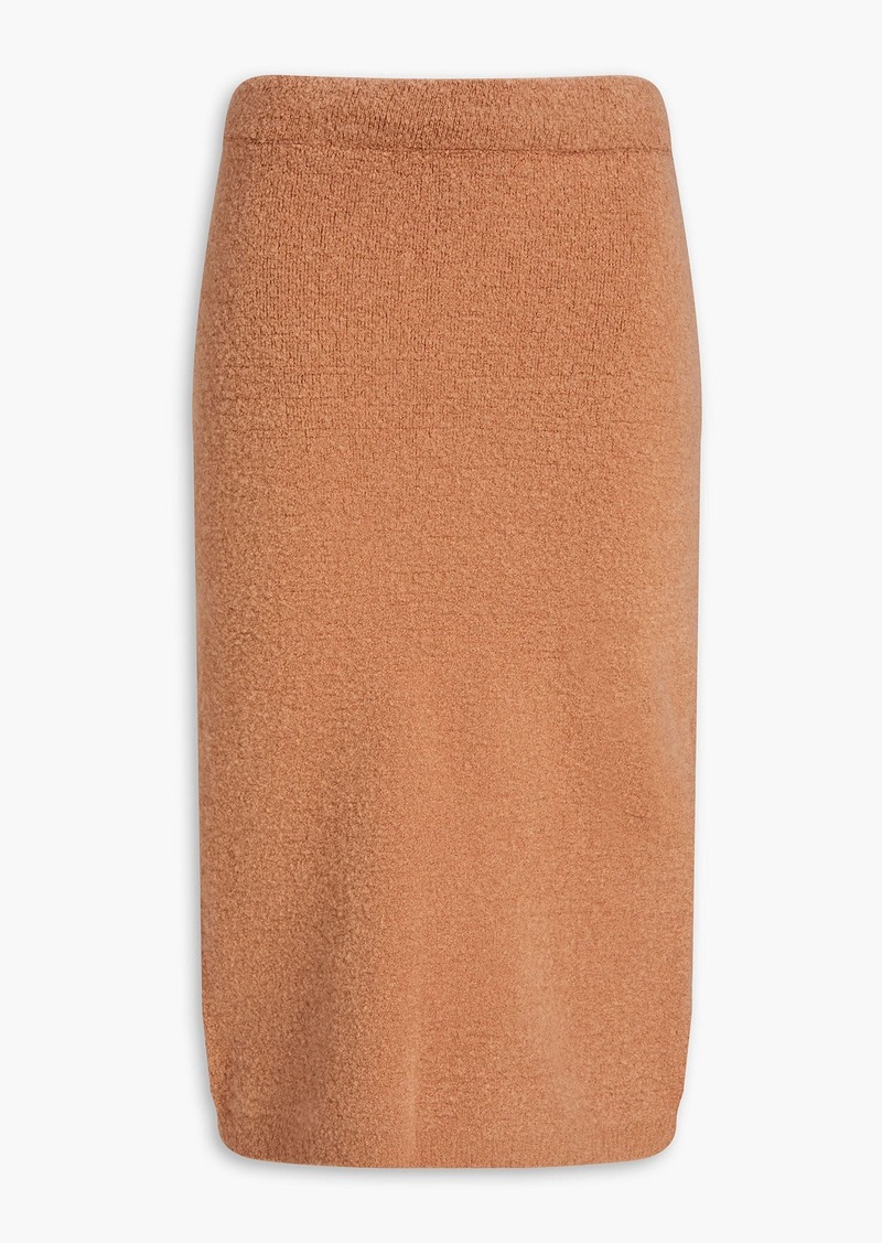 Nanushka - Esah brushed bouclé-knit merino wool-blend skirt - Brown - XS