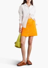 Nanushka - Lycka cotton-jacquard mini skirt - Orange - XS