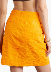 Nanushka - Lycka cotton-jacquard mini skirt - Orange - XS