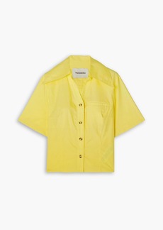 Nanushka - Yusra cotton-poplin shirt - Yellow - XXS