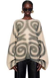 Nanushka Beige & Gray Maura Sweater
