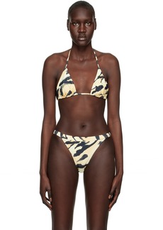 Nanushka Beige Caia Bikini Top