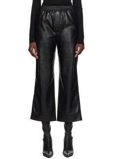 Nanushka Black Odessa Vegan Leather Trousers