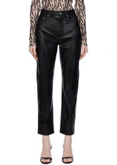 Nanushka Black Vinni Vegan Leather Trousers