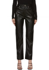 Nanushka Black Vinni Vegan Leather Trousers