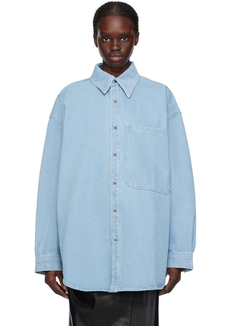 Nanushka Blue Aarna Denim Shirt