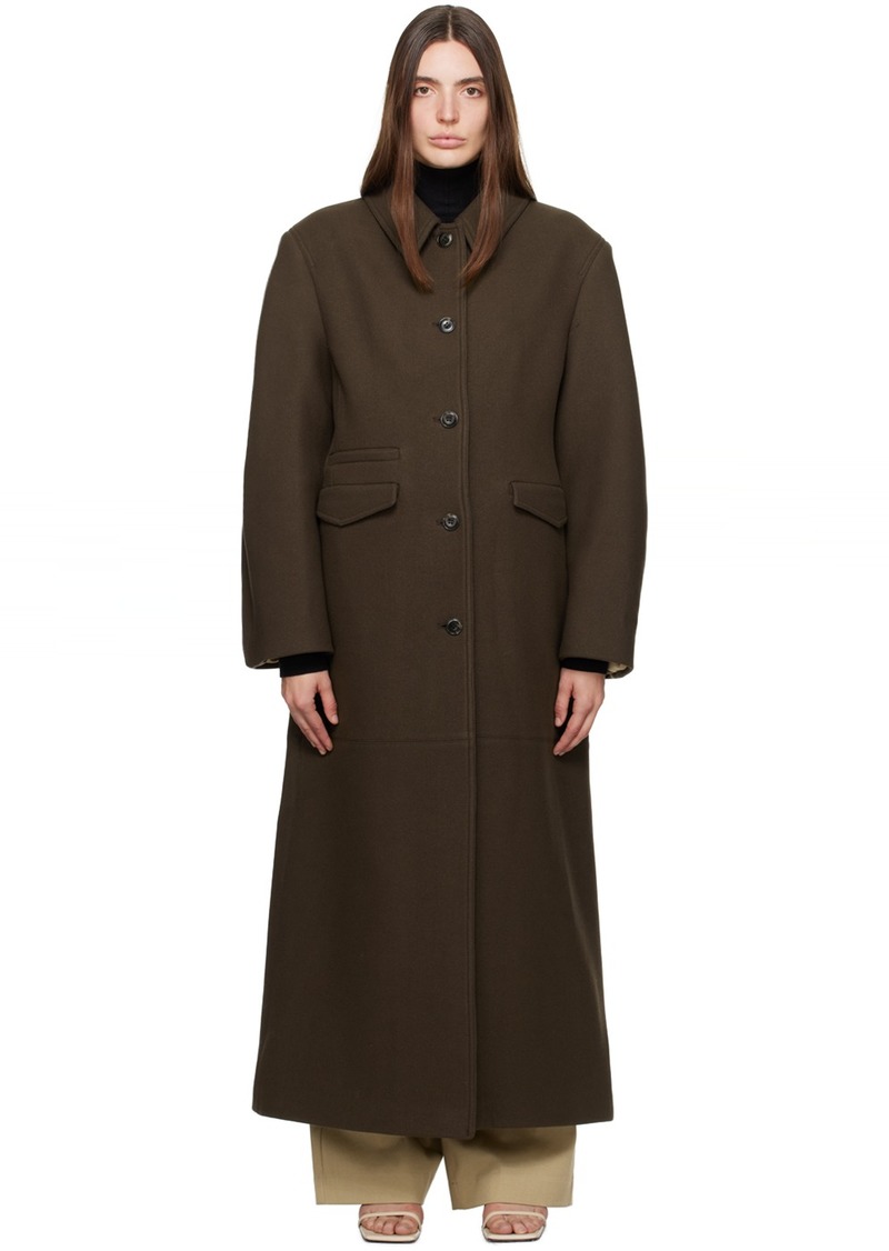 Nanushka Brown Brogan Coat