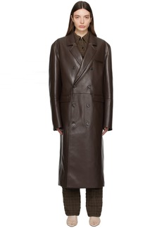 Nanushka Brown Sverre Leather Coat