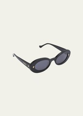 Nanushka Giva Oval Acetate Sunglasses