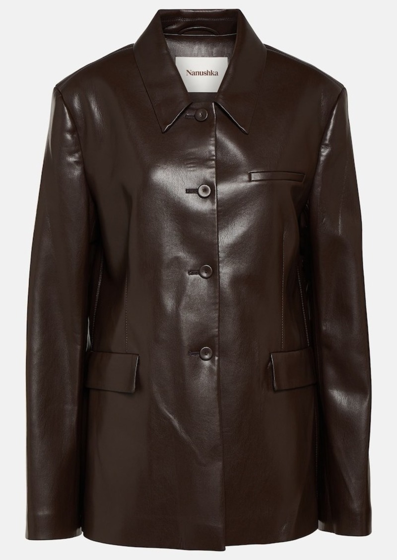 Nanushka Hadasa faux leather blazer