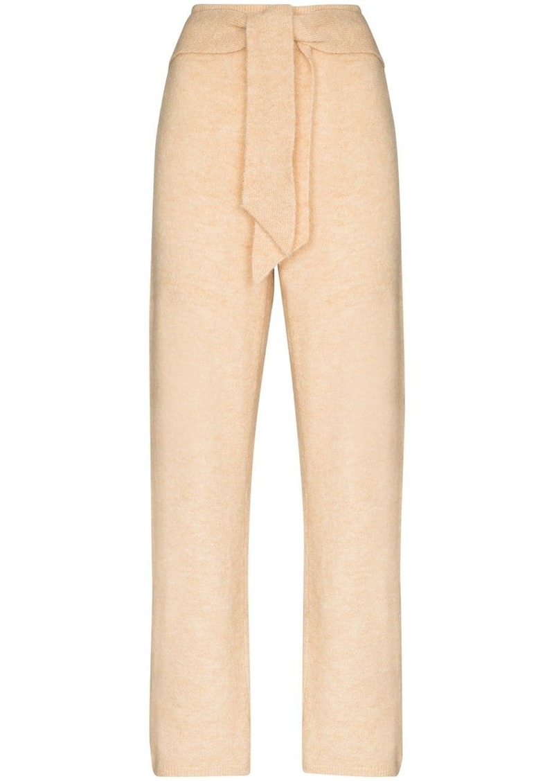 Nanushka tied waist knit trousers