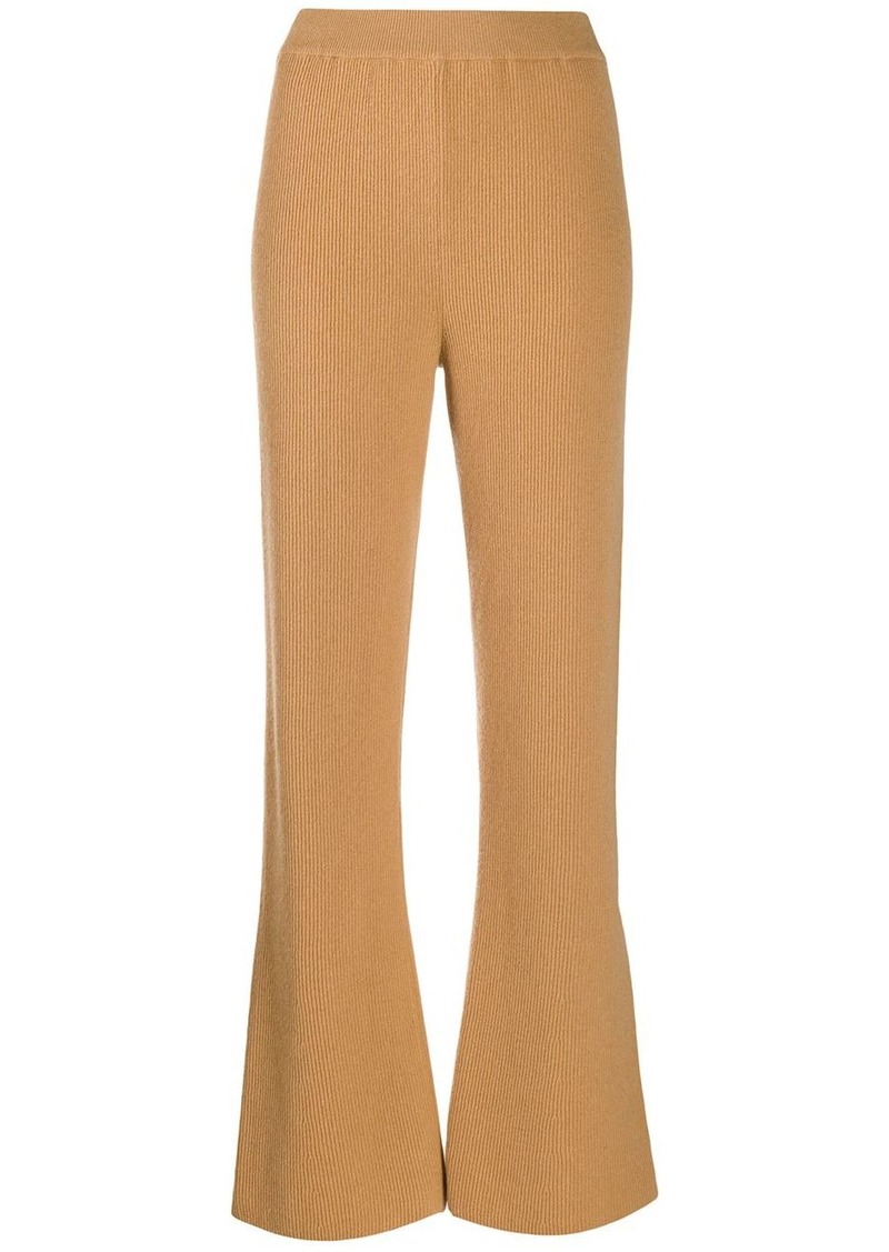 ribbed flared trousers