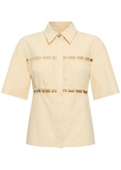 Nanushka Satu Pleated Poplin Shirt