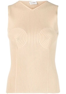 Nanushka shaped-bustier knitted top