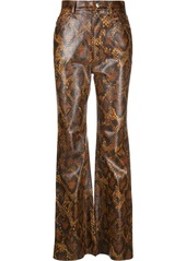 Nanushka snakeskin-print straight trousers