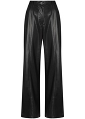 Nanushka wide-leg faux-leather trousers