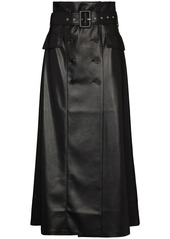Nanushka Zane faux-leather midi skirt